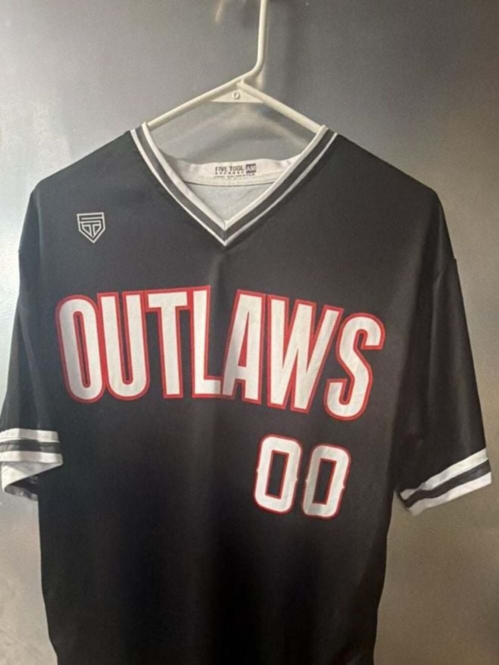 Five Tool Gear Elite Adult Team Jersey Black Outlaws #00